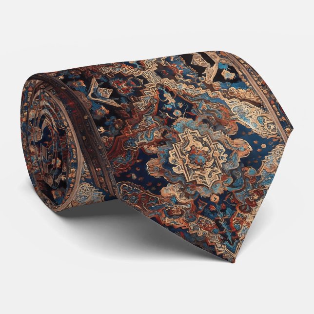 Persian Beautiful Old Pattern Modern Collection Neck Tie (Rolled)