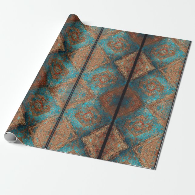 Persian Beautiful Old Pattern Popular Collection Wrapping Paper (Unrolled)