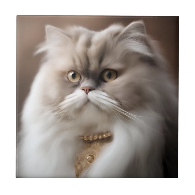 Persian Beauty Cat Ceramic Tile (Front)