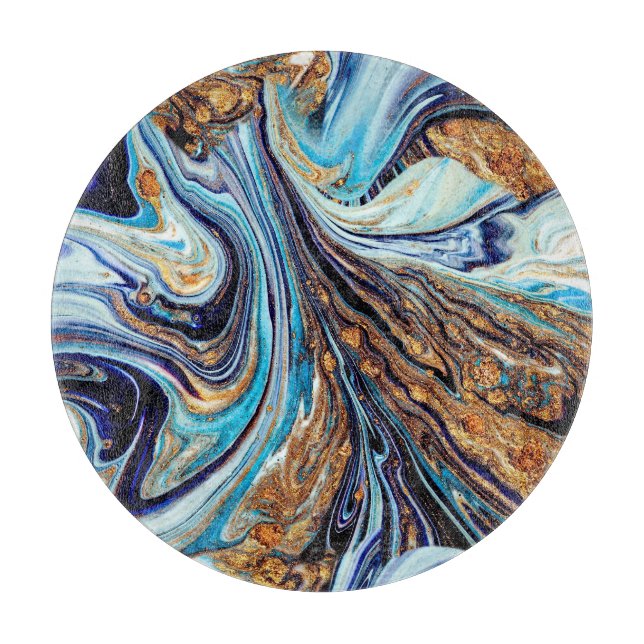 Persian Blue Agate: Oriental Luxurious Texture Cutting Board (Front)