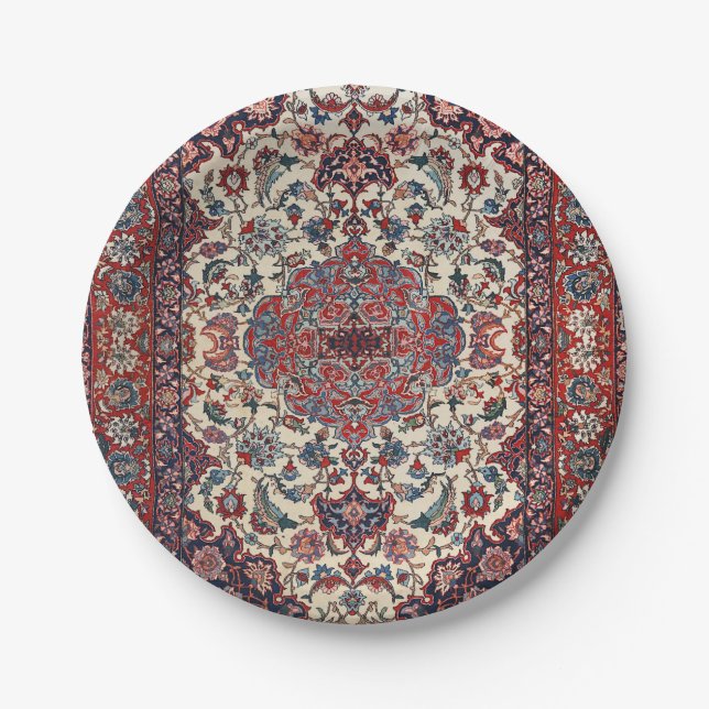 Persian Blue Creme  Paper Plates (Front)
