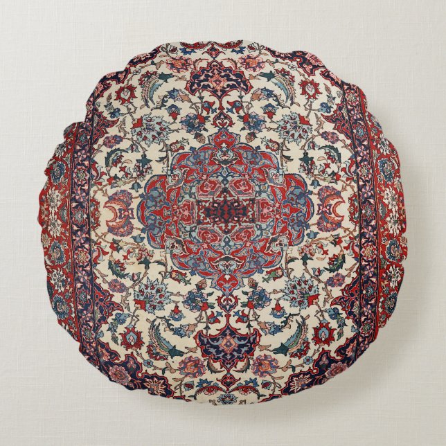 Persian Blue Creme  Round Pillow (Front)