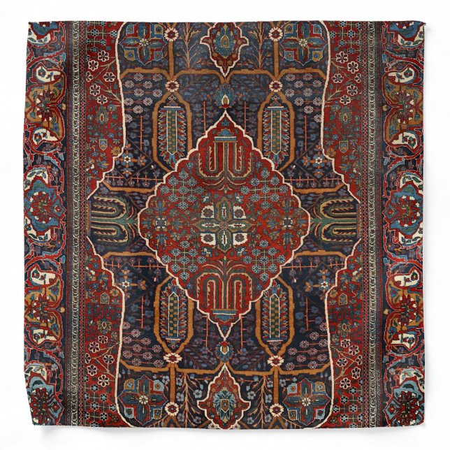 Persian Burnt Orange Rust Red  Bandana (Front)