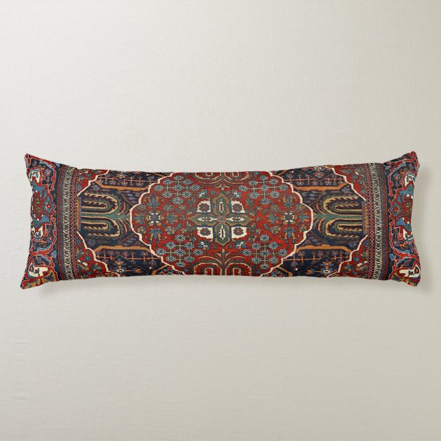Persian Burnt Orange Rust Red  Body Pillow (Front)