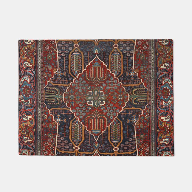 Persian Burnt Orange Rust Red  Doormat (Front)