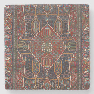 Persian Burnt Orange Rust Red Stone Coaster