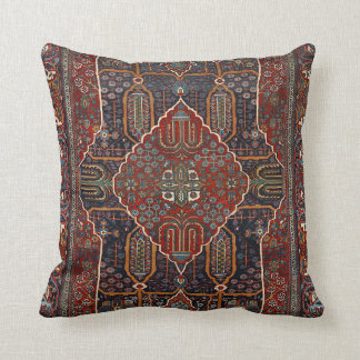 Persian Burnt Orange Rust Red Throw Pillow