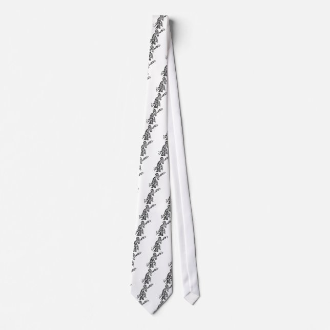 Persian Calligraphy of Rumi Poem "Old Man" Tie (Front)