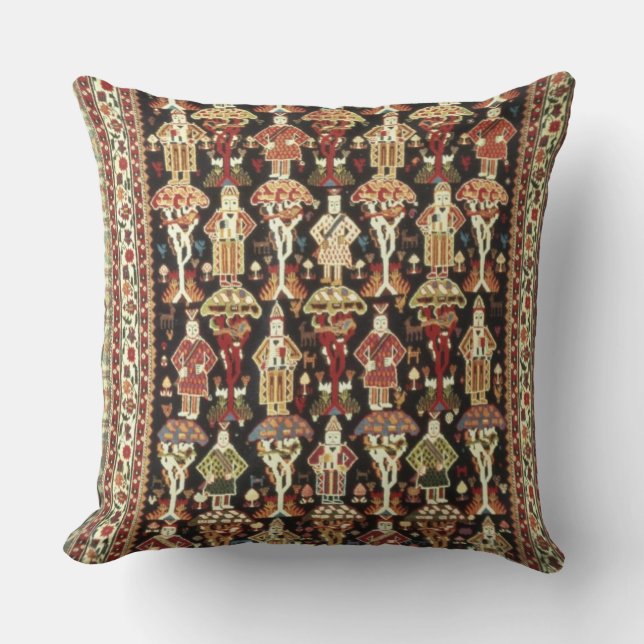 Persian carpet, 19th-20th century throw pillow (Front)