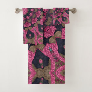 Persian carpet bath towel set