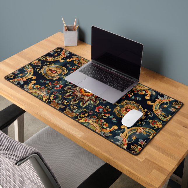Persian Carpet Classic Dark Pattern Desk Mat (Office 2)
