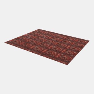Persian  carpet design in  dark red 