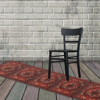Persian  carpet design in  dark red 