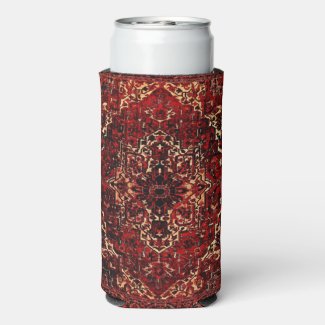Persian  carpet design in  dark red 
