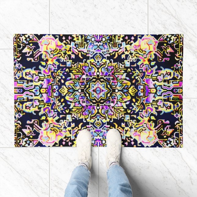 Persian Carpet Intricate Purple Doormat (Indoor)