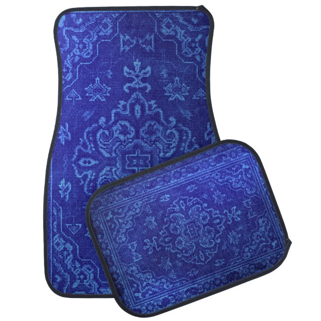 Persian carpet look in blue car mat (Set)