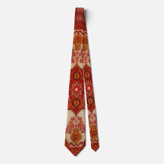 Persian carpet look in copper color tie (Front)