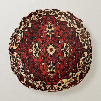 Persian carpet look in dark red and cream
