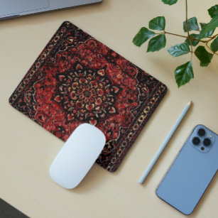 Persian carpet look in rose tinted field mouse pad