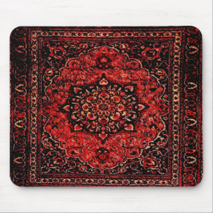 Persian carpet look in rose tinted field mouse pad