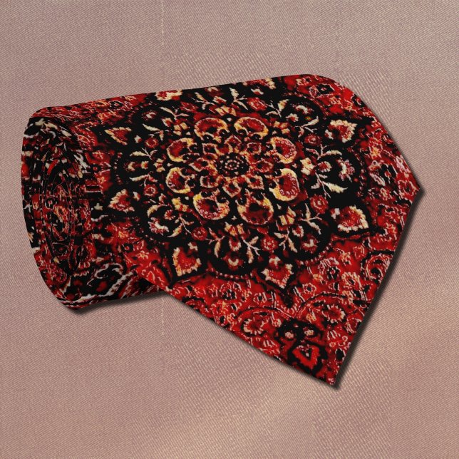 Persian carpet look in rose tinted field neck tie (Creator Uploaded)