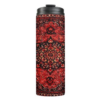 Persian carpet look in rose tinted field 