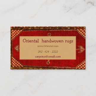 Persian carpet look - red business card