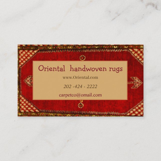 Persian carpet look - red business card (Front)