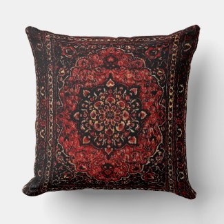 Persian carpet look  -  red cotton