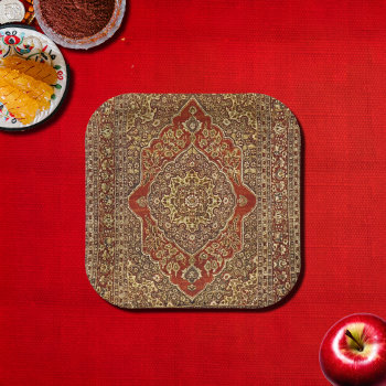 Persian Carpet   Look -  Tabris Paper Plates by almawad at Zazzle