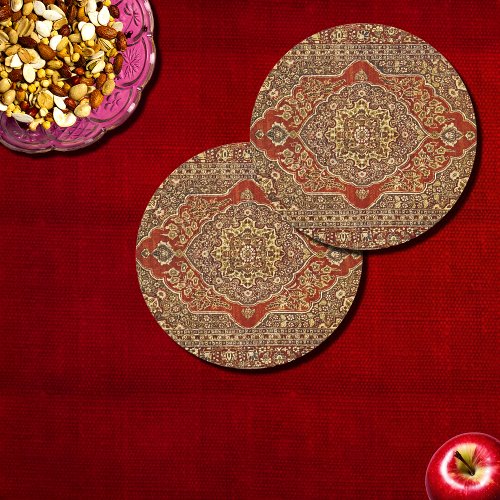 Persian carpet   look _  Tabris Round Paper Coaster