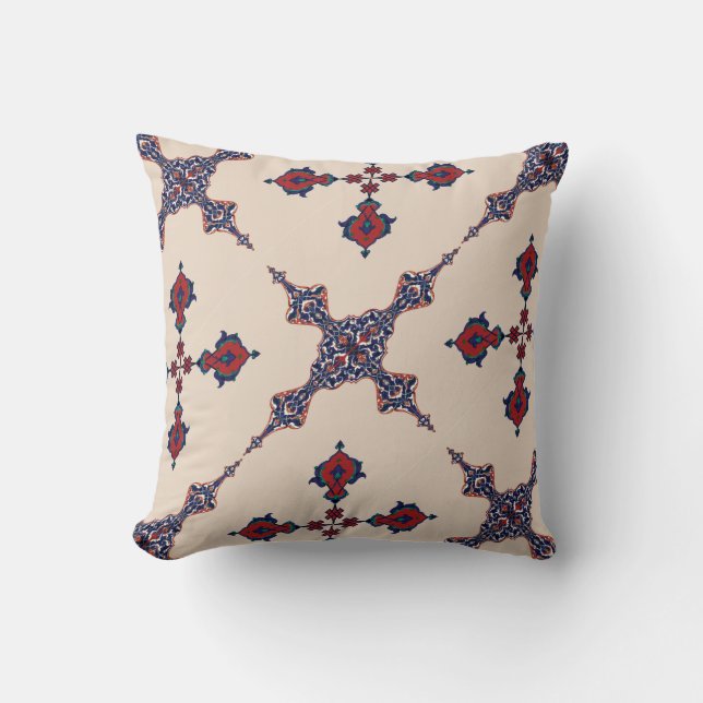 Persian Carpet motif Throw Pillow (Front)