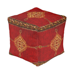 Persian carpet pattern pouf