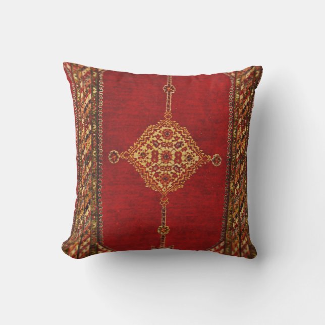Persian carpet pattern throw pillow (Front)
