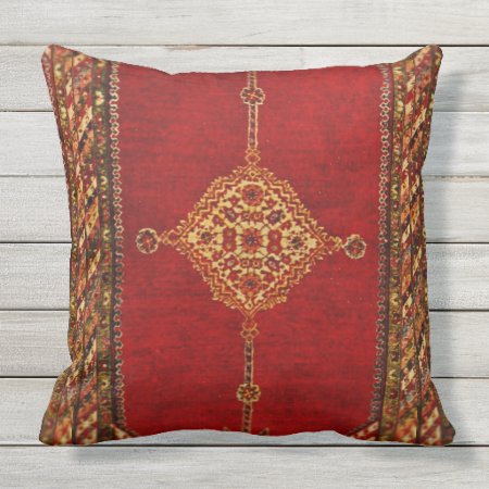 Persian Carpet Pattern Throw Pillow