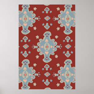 Persian Carpet Print Pattern Art