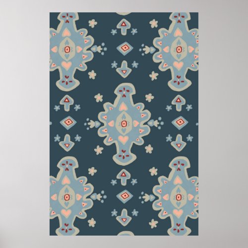 Persian Carpet Print Pattern Art