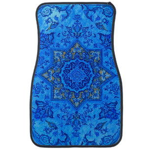 Persian Carpet Style  in Blues  Car Floor Mat