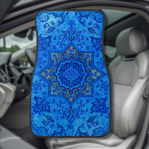 Persian Carpet Style  in Blues  Car Floor Mat