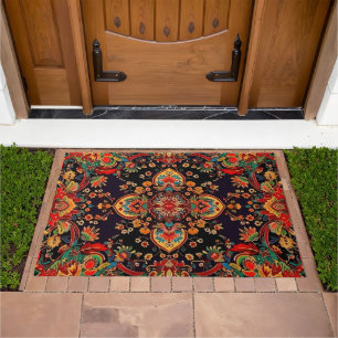 Persian Carpet Traditional Colors Doormat