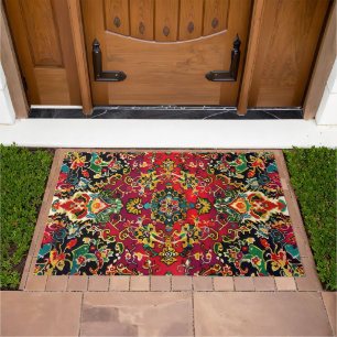 Persian Carpet Traditional Intricate Design Doormat