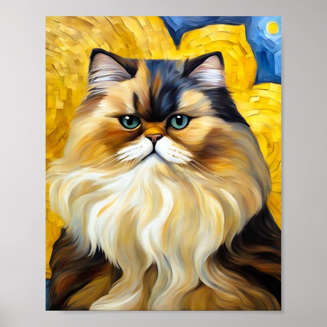 Persian Cat Animal Beauty Colorful Poster (Front)