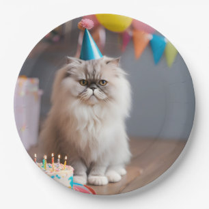 Persian Cat Birthday Party Paper Plates