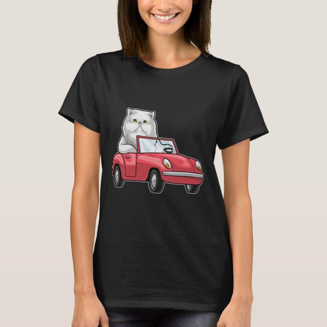 Persian cat Car T-Shirt (Front)