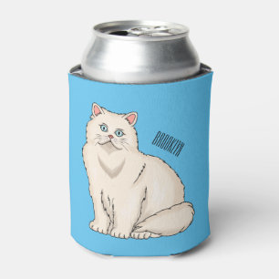 Persian cat cartoon illustration can cooler