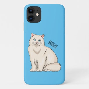 Persian cat cartoon illustration iPhone 11 case