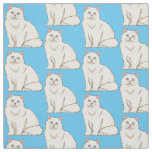 Persian cat cartoon illustration  fabric