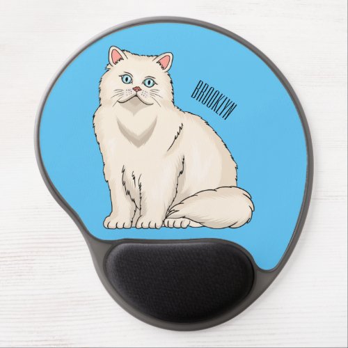 Persian cat cartoon illustration gel mouse pad