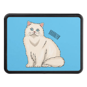 Persian cat cartoon illustration hitch cover