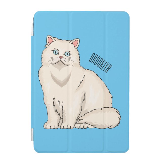 Persian cat cartoon illustration iPad mini cover (Front)